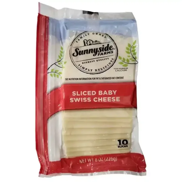 Sunnyside Farms, Sliced Cheese, Baby Swiss