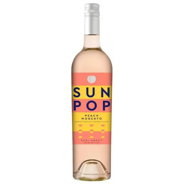 SunPop Peach Moscato Wine – 750ml Bottle