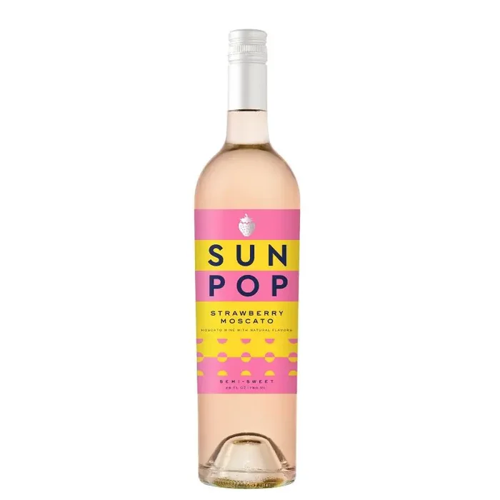 SunPop Strawberry Moscato Wine – 750ml Bottle