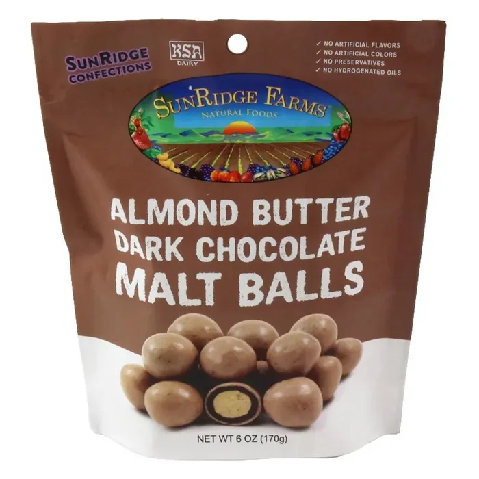 SunRidge Farms Almond Butter Dark Chocolate Malt Balls