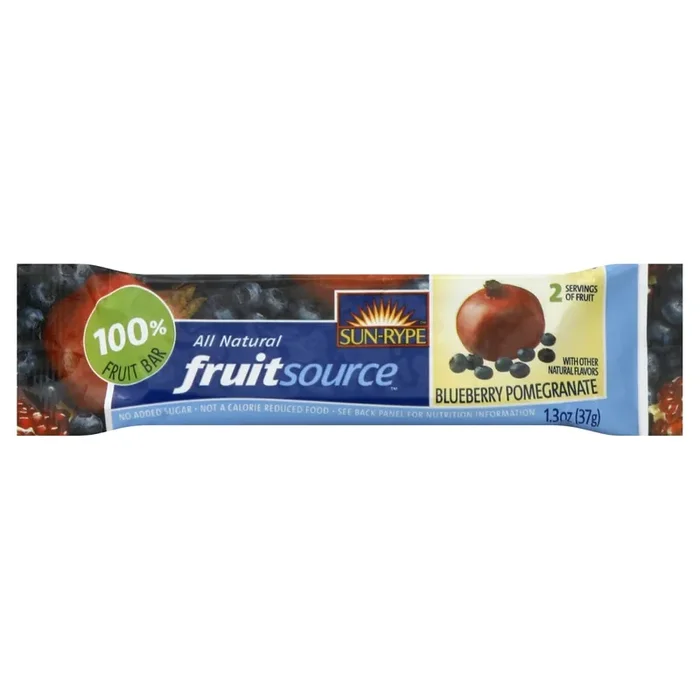 SunRype FruitSource Superfruits Apple Blueberry Pomegranate Fruit Bar