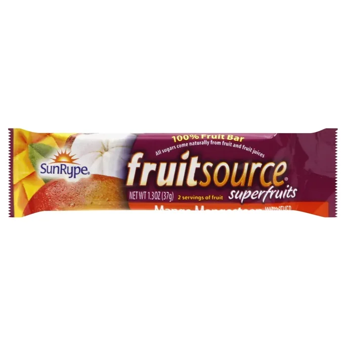 SunRype FruitSource Superfruits Mango Mangosteen Fruit Bar