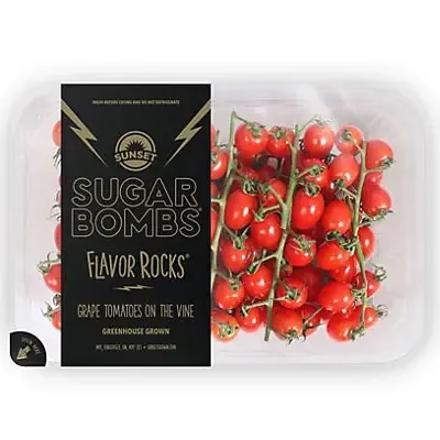 Sunset Sugar Bombs Fresh Grape Tomatoes On The Vine
