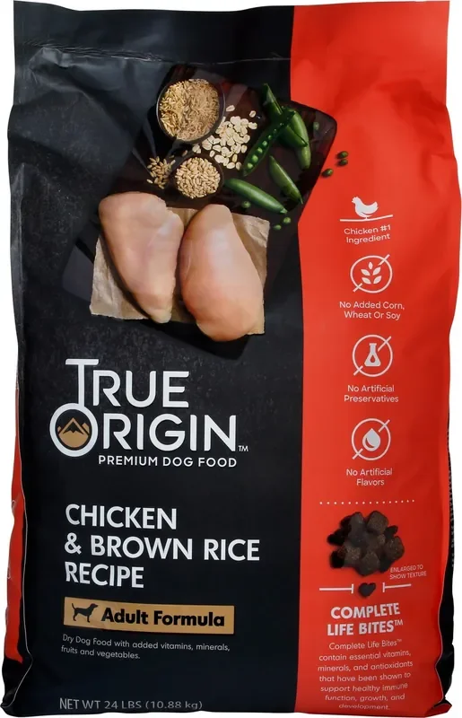 SUPERCOAT True Origin True Origin Chicken & Brown Rice Recipe Adult Formula Dog Food 24 lb Bag