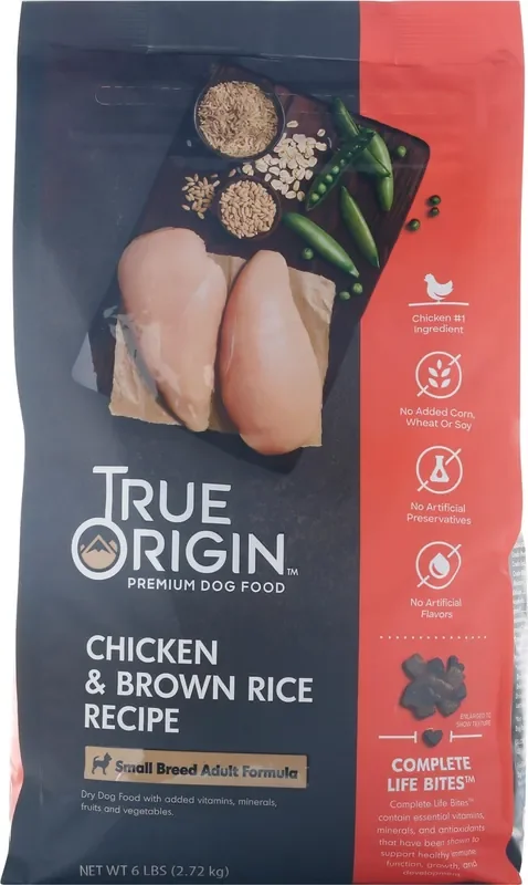 SUPERCOAT True Origin True Origin Small Breed Chicken & Brown Rice Recipe Adult Formula Dog Food 6 lb Bag