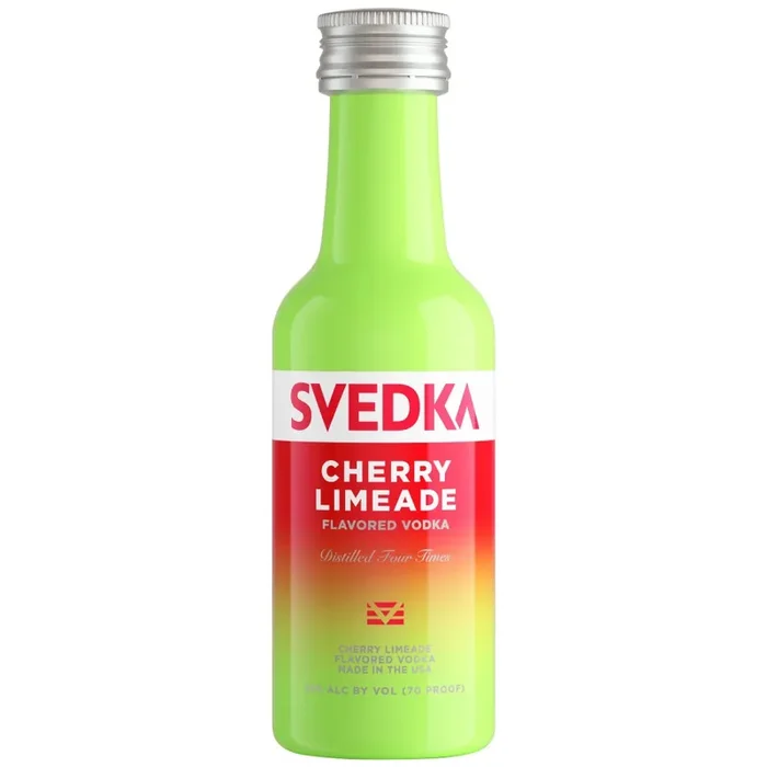 SVEDKA Cherry Limeade Flavored Vodka, 50 mL Plastic Mini Bottle, 70 Proof