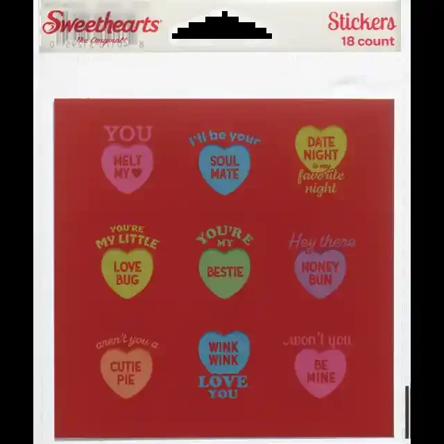 SWEETHEARTS Sweetheart Sticker Pack 18Ct