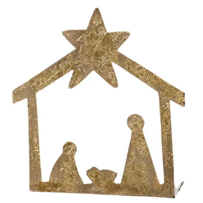 TABLETOP GOLD NATIVITY SCENE