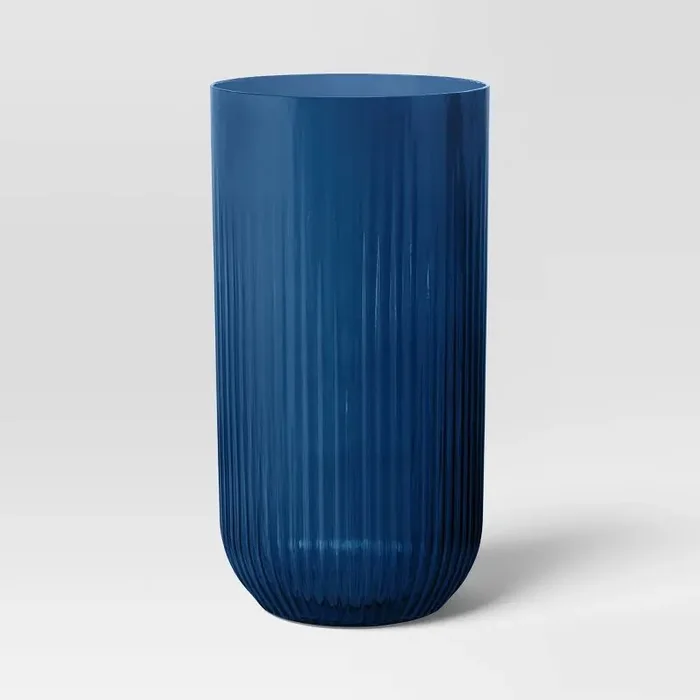 Tall Ribbed Vase Blue – Room Essentials™