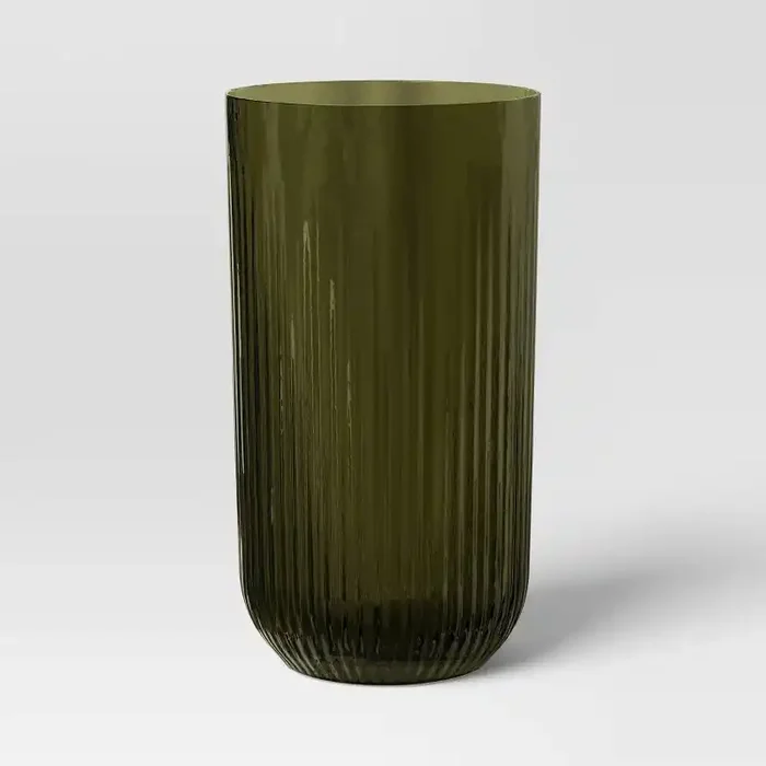 Tall Ribbed Vase Green – Room Essentials™