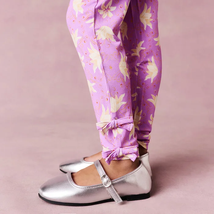 Tangled Purple Toddler Bow Leggings | Disney Rapunzel