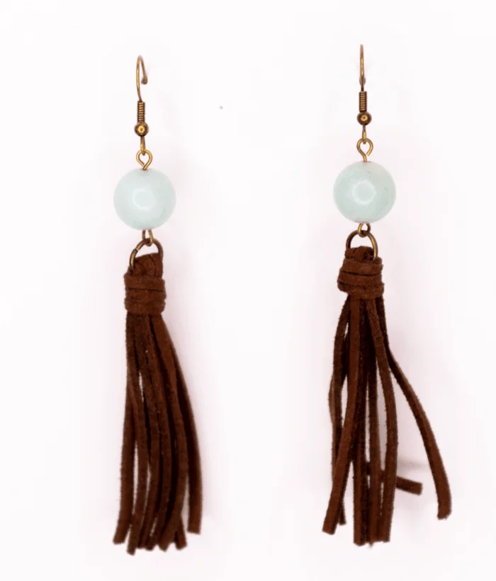 Taylor Amazonite Tassel Earrings