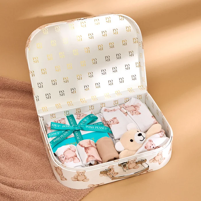 Teddy Bears Yellow Luxe Harold Baby Gift Set | Posh Peanut®