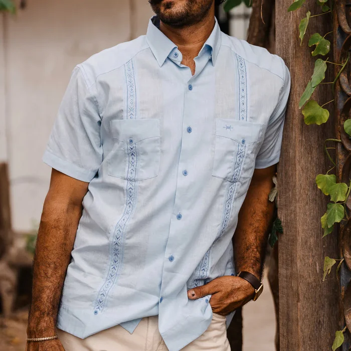 Tejas Guayabera-Benavides Blue