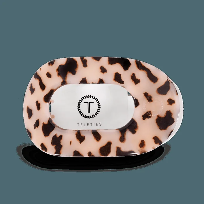 Teleties Flat Round Large Hair Clip – Blonde Tortoise