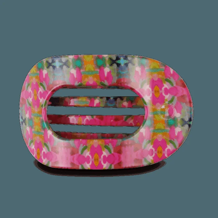 Teleties Flat Round Large Hair Clip – Laura Park Fuchsia Dream