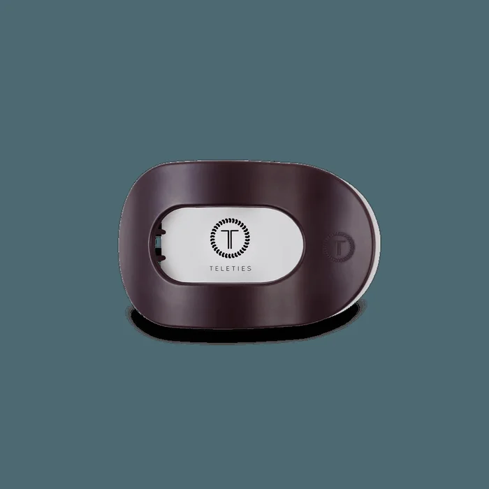 Teleties Flat Round Small Hair Clip – Burgundy Bliss