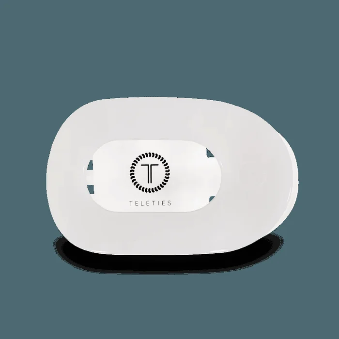 Teleties Flat Round Small Hair Clip – Coconut White