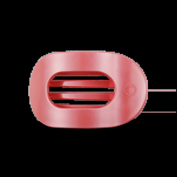 TELETIES MEDIUM FLAT ROUND HAIR CLIP CALMING CORAL