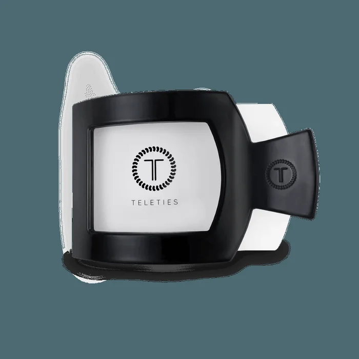 Teleties Medium Flat Square Clip – Jet Black