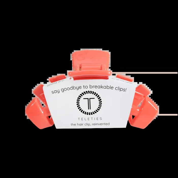 TELETIES MEDIUM HAIR CLIP CORAL