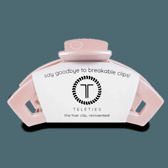 Teleties Open Large Hair Clip – Pearly Pink
