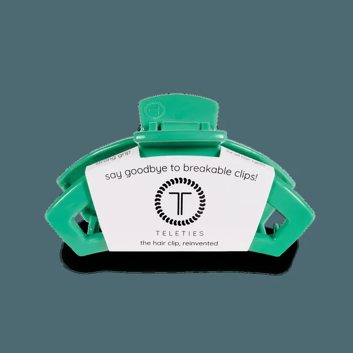 Teleties Open Medium Hair Clip – Green Come True