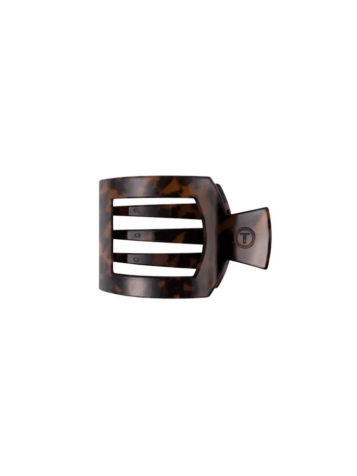 Teleties Small Flat Square Clip – Tortoise