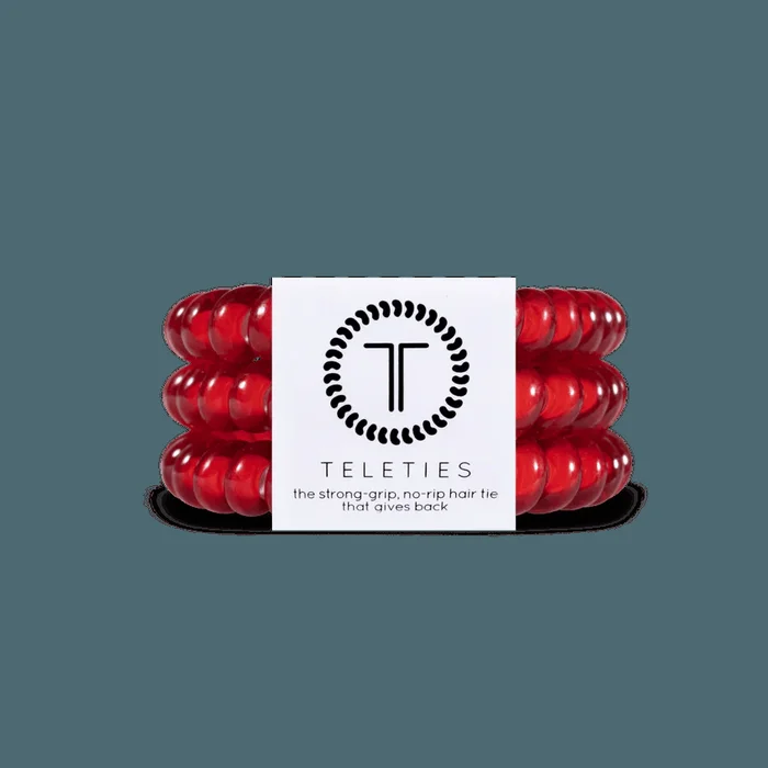 Teleties Small Hair Ties – Scarlet Red