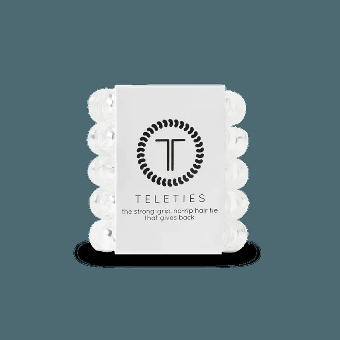 Teleties Tiny Hair Ties – Crystal Clear