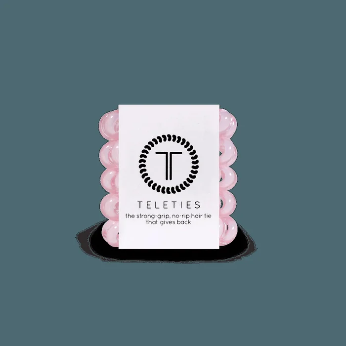 Teleties Tiny Hair Ties – Rose Water Pink