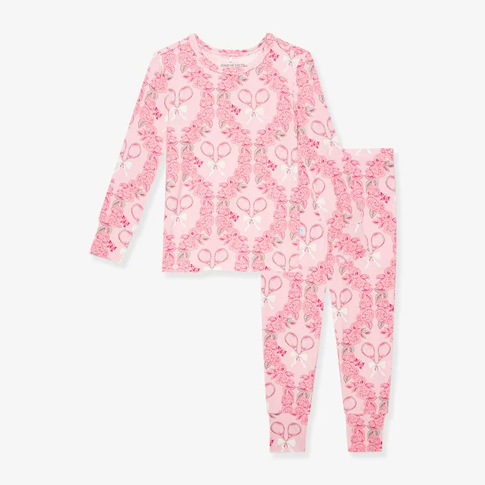 Tennis Pink Long Sleeve Toddler Pajamas | Mirra