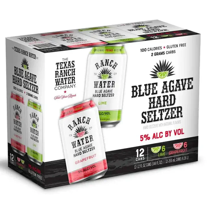 Texas Ranchwater Co TX Ranch Water Lime & Grapefruit Blue Agave Hard Seltzer – 12pk/12 fl oz Cans