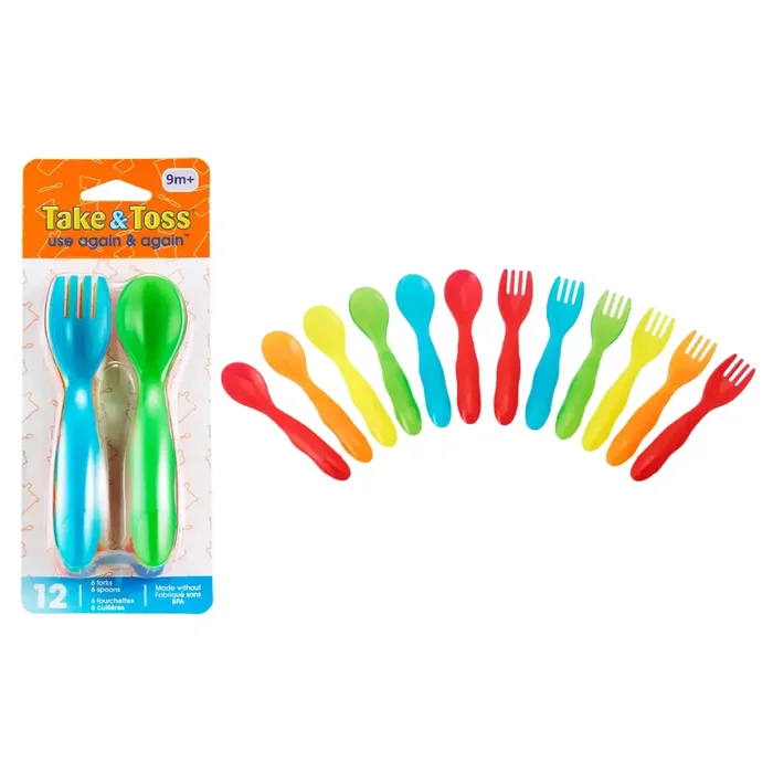 The First Years Take & Toss Toddler Flatware 12pk