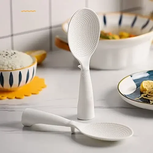 The Magic Makers 1 Pc Non Stick Rice Serving Spoon & Cooking Spoon For Kitchen Kitchen Tools Spatula (Plastic) 20.5 X 7 Cm