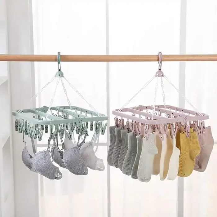 The Magic Makers Baby Cloth Hanger For Drying 32 Clips Hanger For Clothes Drying Baby Hanger For Clothes Hanging Cloth Clips For Drying Clothes Drying Hanger With Clip Mask Hanger Clips For Clothes Socks Hanger