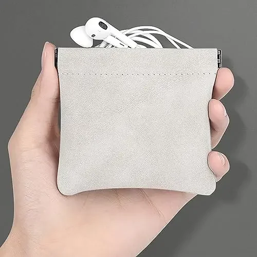 The Magic Makers Cable Organizer Pouch Small Case For Earphones Data Cables Charger Pen Drives Memory Card (Grey)