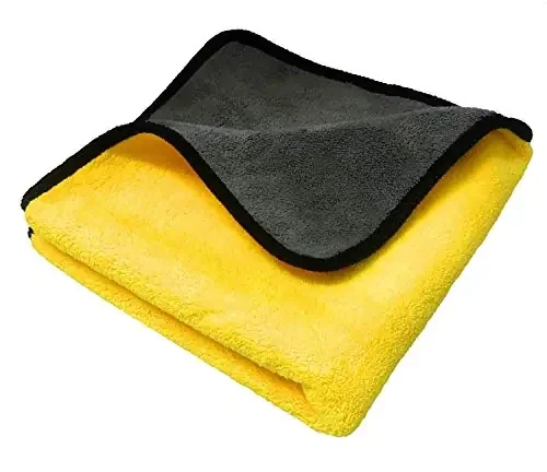 The Magic Makers Heavy Multipurpose Microfiber Towel For Car & Home Cleaning And Detailing Double Sided Extra Thick Plush Microfiber Towel Lint-Free 800 Gsm (Size 40Cm X 40Cm) (Pack Of 2)
