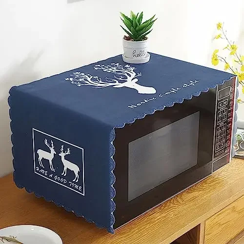 The Magic Makers Microwave Oven Dust Proof Cover Modern Design Kitchen (100 X 35 Cm) Deer
