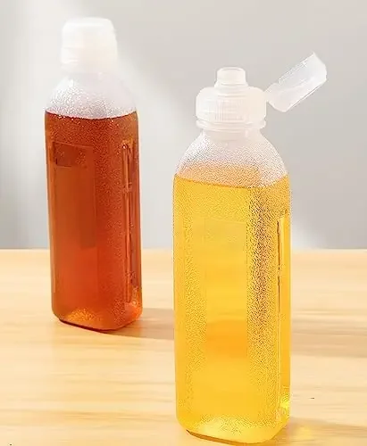 The Magic Makers Oil Dispenser Bottle 500 Ml (Pack Of 2 Pcs) Squeeze Bottle For Oil Sauce Vinegar For Kitchen Cooking Salad Dressing Leakproof