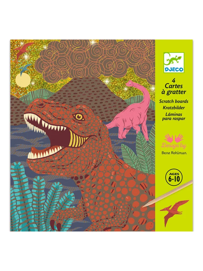 The Reign of the Dinosaurs Scratch Art