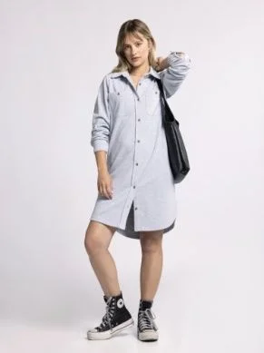 Thread & Supply Leslie Dress-Grey Heather