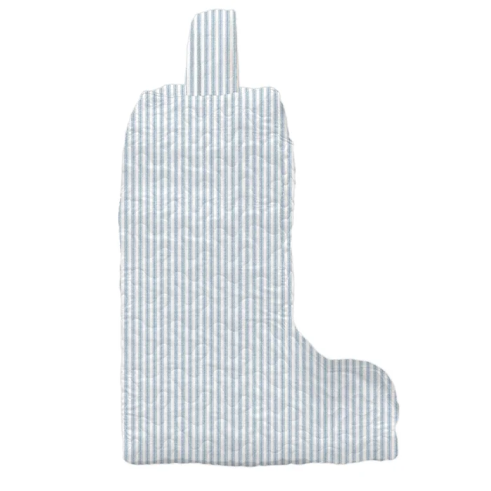 Ticking Stripe Navy Tall Boot Bag