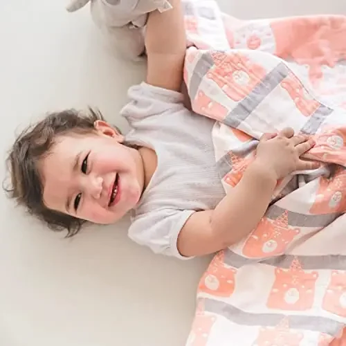 TIDY SLEEP Baby Blanket Wrapper Sheet Cum Baby Blanket for Baby Boys and Baby Girls Nursing Blanket for 0 to 12Months Baby Gift Crib Blanket Pink (100 cm x 90 cm Cotton)