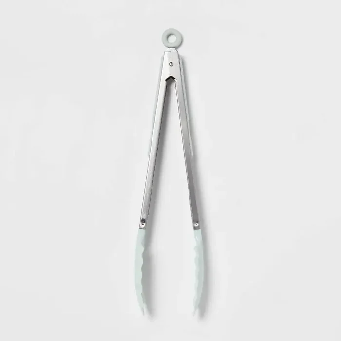 Tongs Mint Green – Room Essentials™ Stainless Steel Kitchen & Cooking Tongs, Dishwasher-Safe, 13.68″ Length