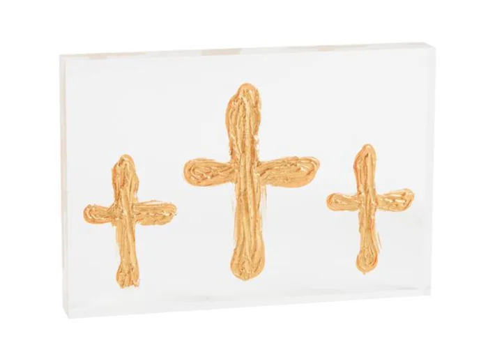 TRIPLE CROSS ACRYLIC CROSS PLAQUE