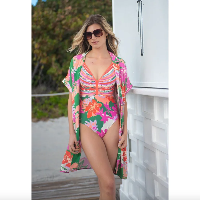 Tropical Shirt Dress