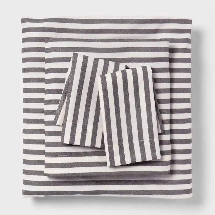 Twin/Twin XL Microfiber Sheet Set Gray Stripe – Room Essentials™