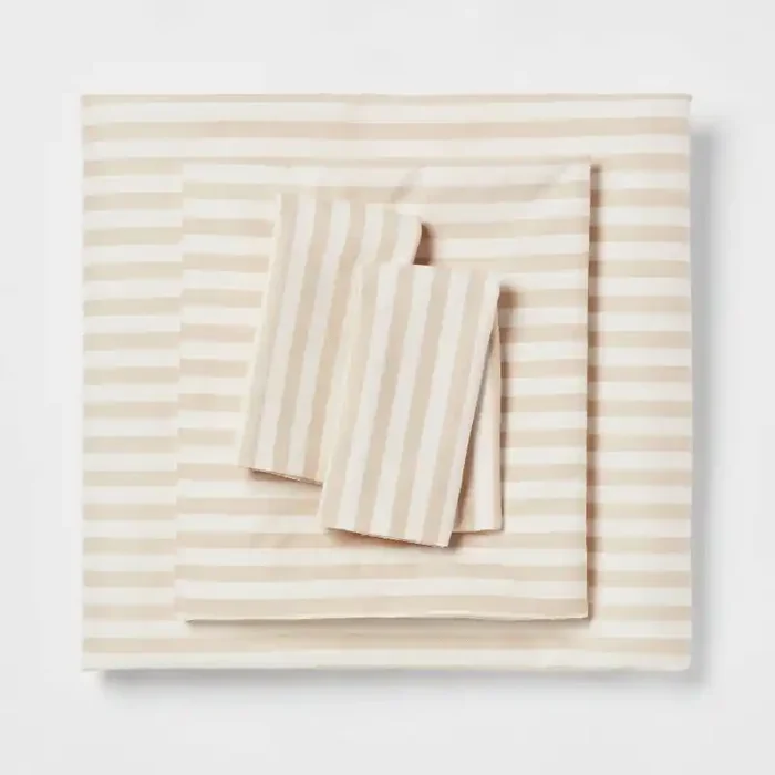 Twin/Twin XL Microfiber Sheet Set Neutral Stripe – Room Essentials™