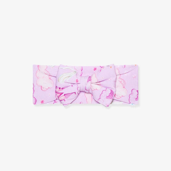 Unicorn Purple Baby Girl Big Bow Headwrap | Lilith